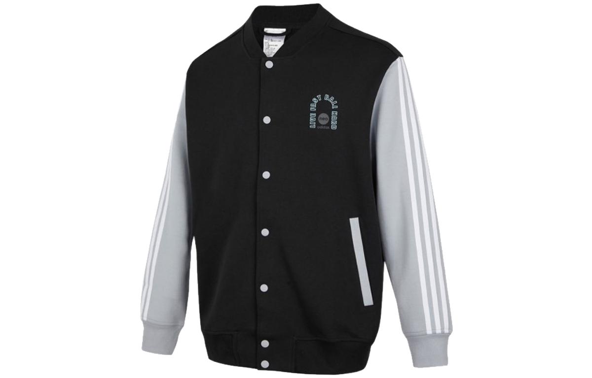 Adidas Neo Jackets Men s Black Baseball Collar Moderate HM1988 M