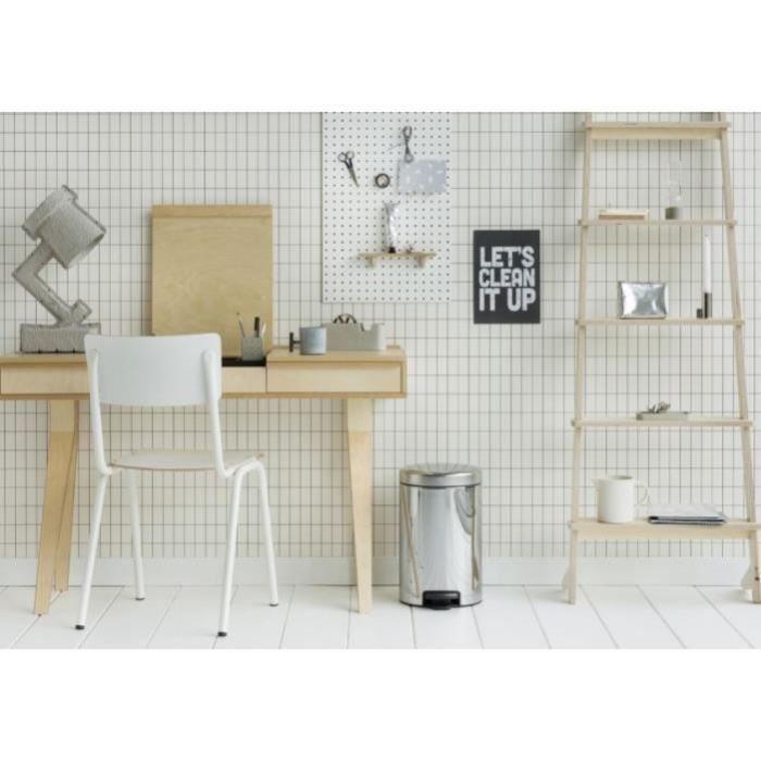 BRABANTIA Poubelle à pédale NewIcon - 12L - Acier brillant