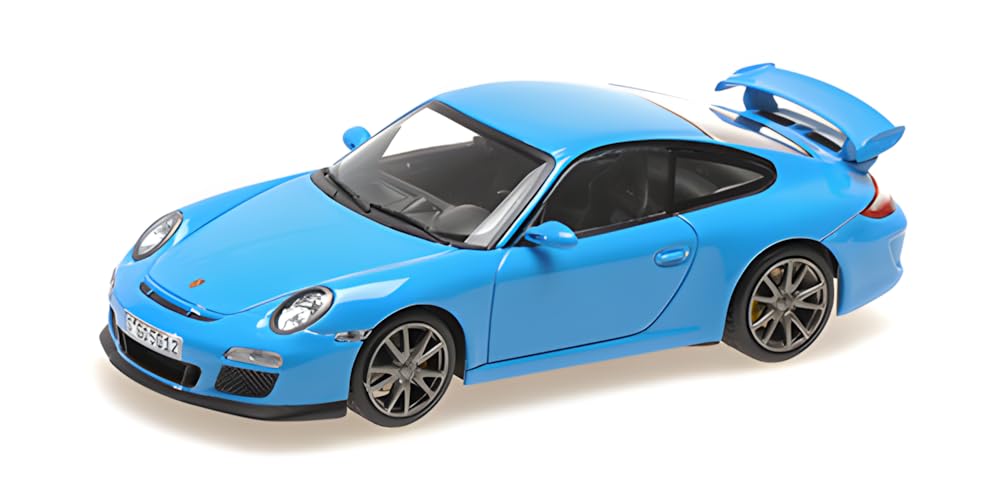 Minichamps 400068025 Porsche 911 GT3 Blue Sports Car 2009 Scale Model Car 1/43