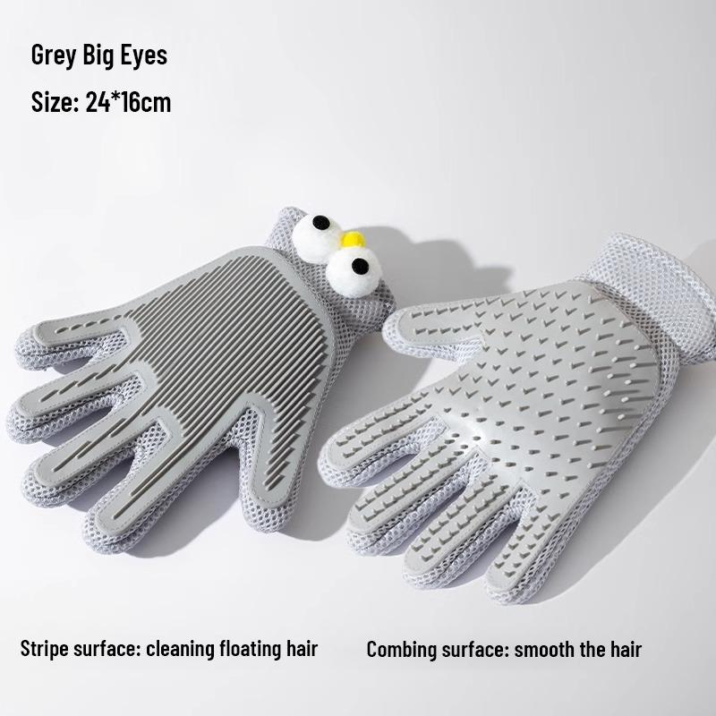 2 in 1 Katzenhaushandschuh Tierfellentfernungshandschuhe Katze Hund Fellpflegehandschuh Kamm für Haustiere Reinigungs-Massagebürste Haustierprodukte Katzenbedarf