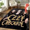 1Pc Ozzy Osbourne Dark Powerful Rug, Office Carpet Indoor Outdoor Doormat, Non-Slip Soft, Living Room, Christmas Halloween Gift. M92890