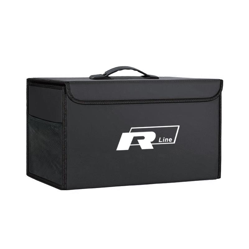 Lijk1 Car Trunk Leather Storage Box Auto Interior Organizer Accessories For VW GTI Polo Golf Passat Tiguan Arteon Touareg Taigo Caddy