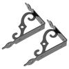 2Pcs Sturdy Wall Shelf Bracket Thickened Steel Floating Shelf Support for Wood Boards Modern Rustic Vintage Style Decorative