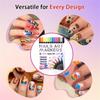 Doppelspitzen-Nagelkunst-Marker-Set 24 Farben 0,5 mm Feine Spitze Acrylfarbe Stifte Wasserdicht Schnelltrocknend Nicht verblassend Nageldesign-Werkzeuge für DIY