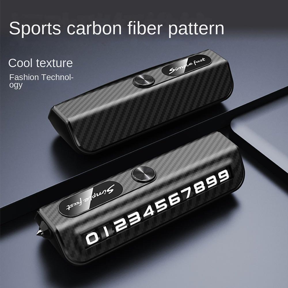 Roller Dial Phone Number Plate with Window Breaker Temporary Parking Card  For Car