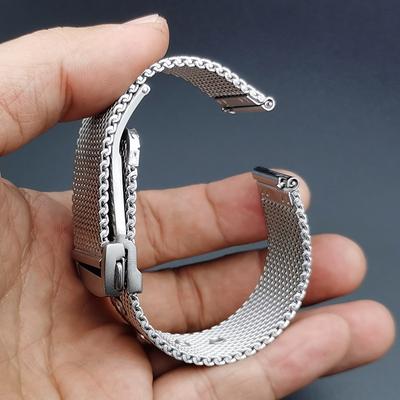 Mesh-Milanese-Uhrenarmband für Omega Seamaster 007-Uhr, hochwertiges Metall, Edelstahl, mit Butterfly-Faltschließe, 20 mm, 22 mm