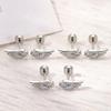 Stylish Titanium Angel Wings Double Helix Ear Studs for Women – Fashionable High-End Cartilage Piercing Accessory