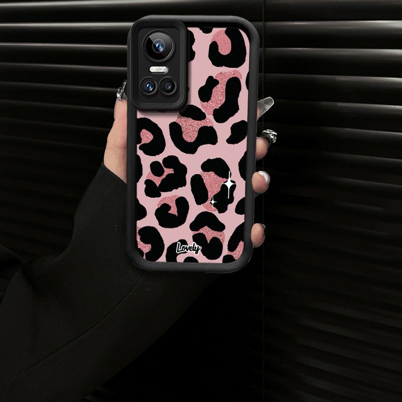 

Розовый леопардовый принт подходит для чехла для мобильного телефона Realme Real Gtneo3 2pro Япония и Южная Корея Противоударный Всесторонний Тренд Realme GTneo3