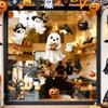 Creative Holiday Gifts Halloween Ghost Window Clings, Cute Pumpkin And Black Cat Static Stickers, PVC Party Atmosphere Props Waterproof Decals,