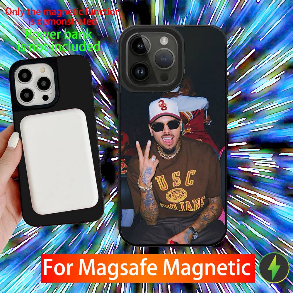 C-Chris Brown 11 Phone Case For iPhone 16,15,14,13,12,11,Pro,Max,Plus,Mini,SE New Magsafe Magnetic Wireless Charging