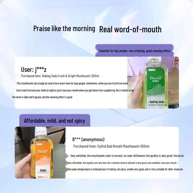 Dr. Dental Probiotic & Xylitol Mouthwash Set with Toothbrush