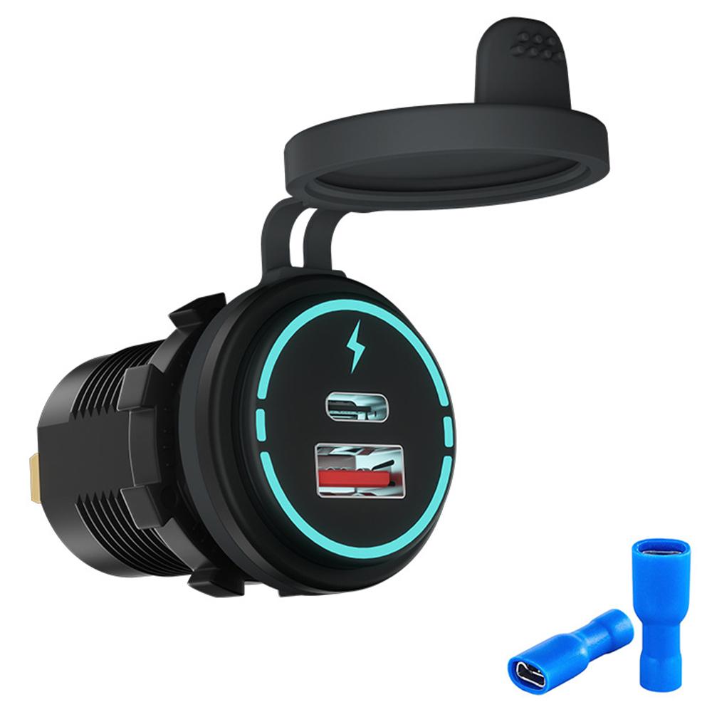 

Зарядний пристрій WUPP ZH-1786B1 QC3.0 USB+Type-C Водонепроникна розетка IP66 із силіконовою кришкою Type A