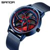 Sanda Meilleure Vente 1088 Montre pour Adolescent: Personnalisé, Cadran Rotatif 3D, Tendance, Quartz Étanche.