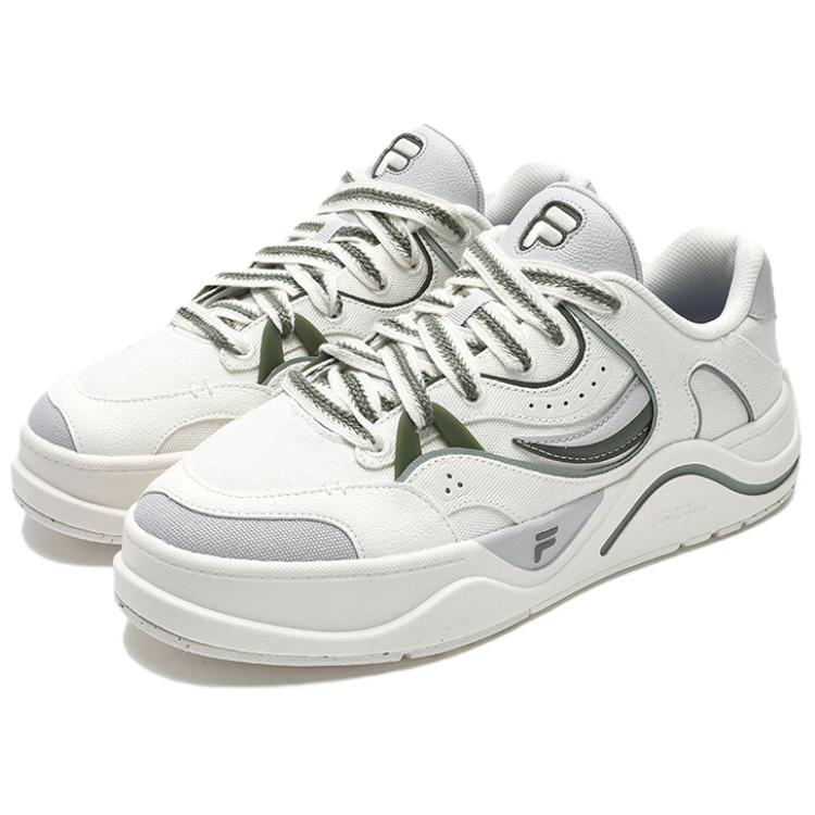 FILA Fusion 50-50 Versatile Comfortable Impact Resistant Durable Low-Top Skate Shoes Men sneaker Gray White T12M422912FSL