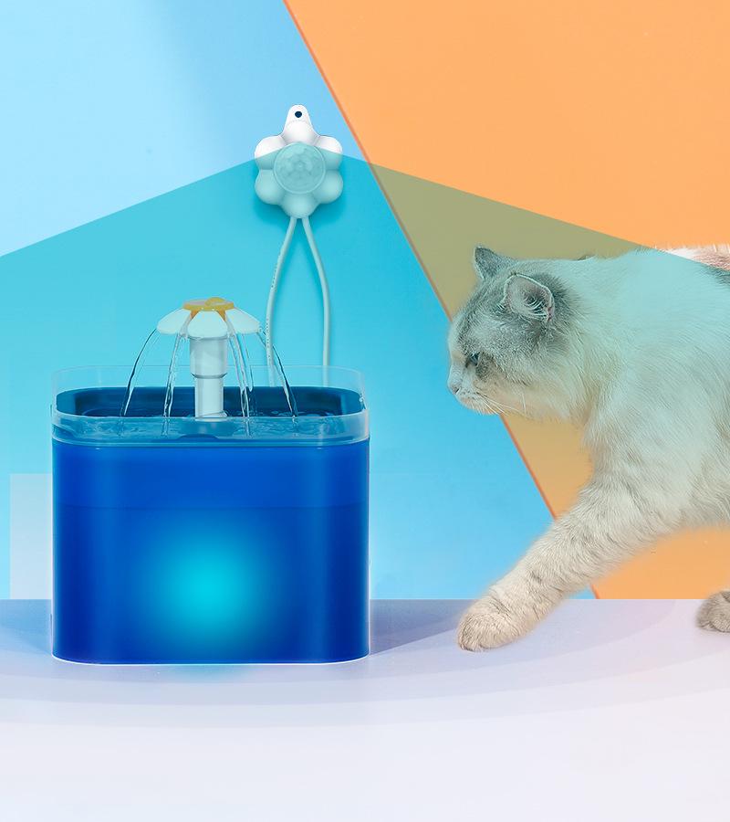 USB-Enabled Pet Fountain with Smart Infrared Sensor for Automatic Water Dispensing and Power Saving