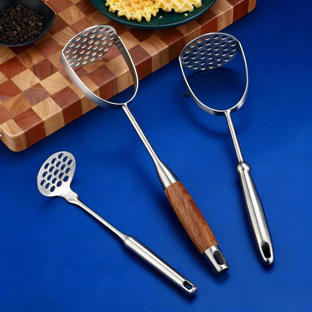 Wooden Handle Stainless Steel Kitchen, Household Mashed Potatoes, Mashed Potatoes, Mashed Potatoes, Pumpkin Squeezer, Kitchen Tool