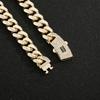 Hip Hop Jewelry Cable Chain Necklace 14K Gold Plated Geometric Brass Zircon Cuban Chain Link Necklace for Gift