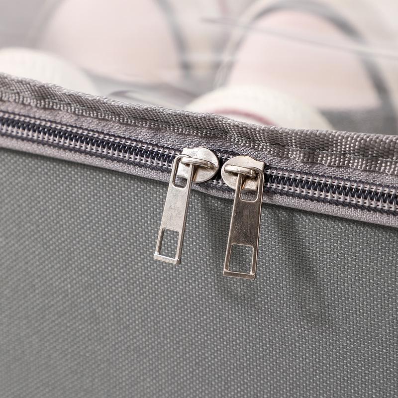 Foldable Fabric Organizer Box with Lid: Multifunctional, Divided Compartments for Underwear, Panties, Shoes, or Sundries.