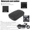 Motorcycle Pillion Passenger Pad Seat, Black Rhombus Pattern Leather Pillion Pad W/ 8 Suction Cup Rear Passenger Seat Compatible with Harley Custom