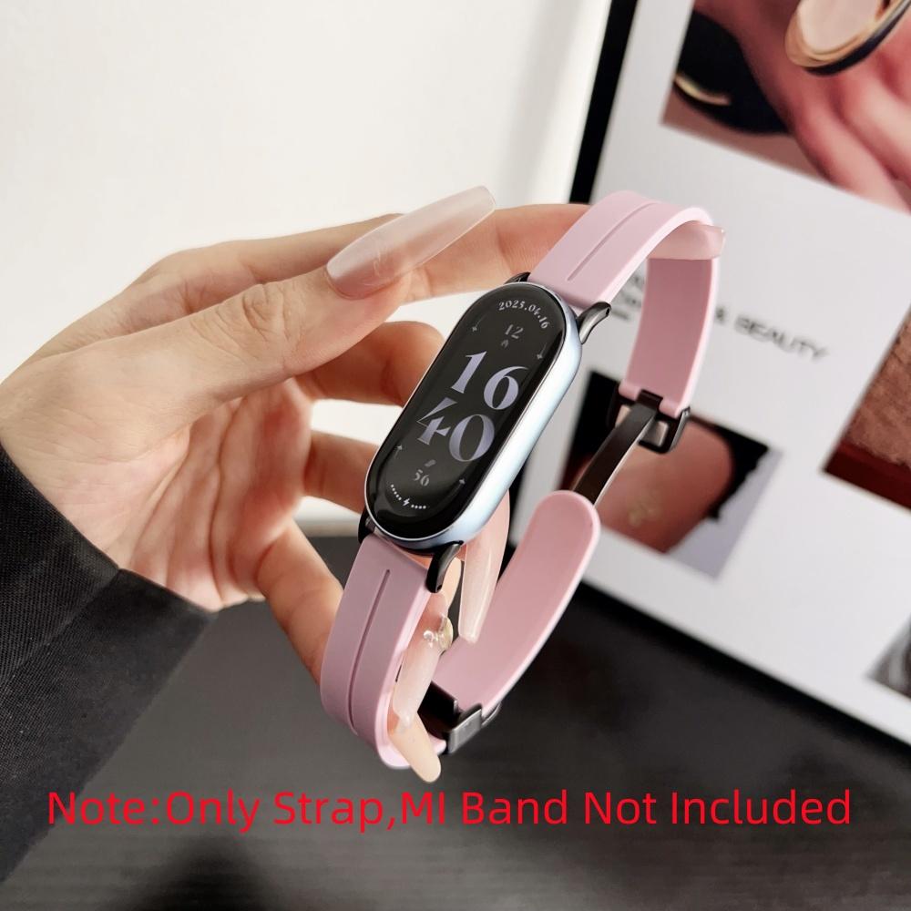 Silicone Wristband for Xiaomi Mi Band 8 Smart Strap Replacement Corre Magnetic Bracelet Strap for Mi Band 9 SmartWatch Band for mi band 8
