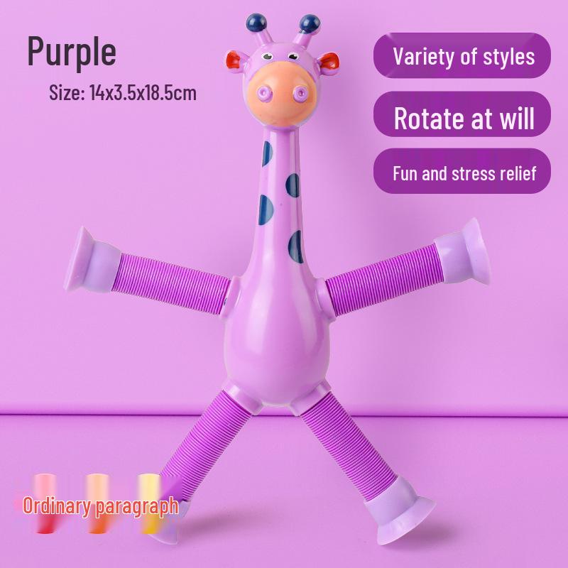 Versatile Telescopic Giraffe Suction Cup Toy – Creative Decompression Toy