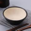 Japanese Style Ceramic Grinding Bowl Kitchen Restaurant Tableware Bowl for Home Restaurant Hotel (Black) | Bowls