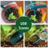 Garden Seedling Hole Puncher with Long Handle - Plastic Planter Tool for Planting and Digging