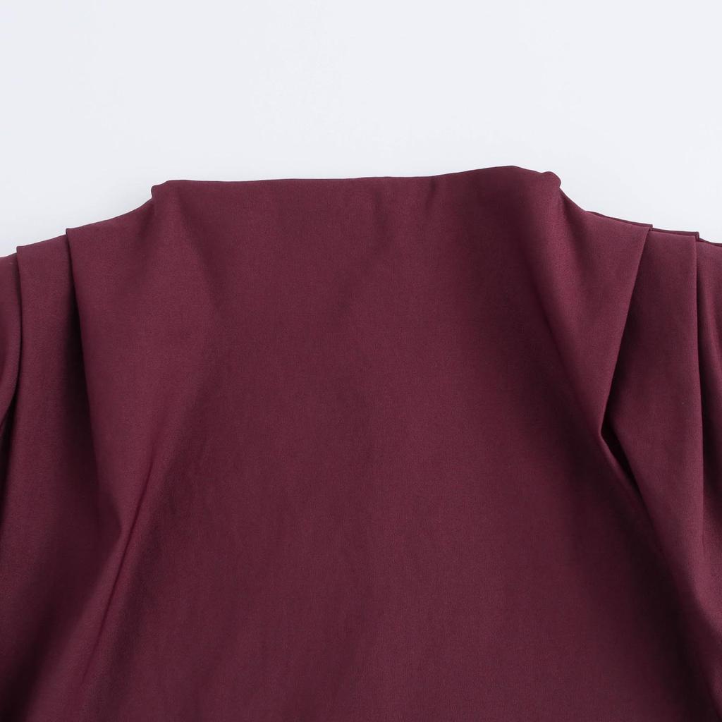 Nový evropský a americký módní jednoduchý plisovaný dekorativní top bez ramen