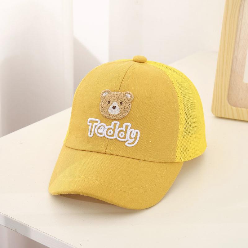 

Children s Breathable Mesh Baseball Cap Adjustable Little Color Embroidery Peaked Cap Outdoor Sun Protection Hip Hop Fishing Hat One Size жёлтый