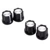 Classy-10Pcs Black Potentiometer Control Knob Volume Audio Control Knobs Electric Guitar Bass Parts