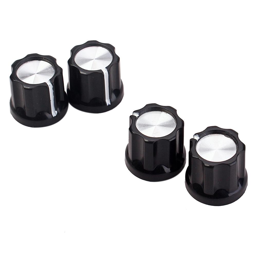 Classy-10Pcs Black Potentiometer Control Knob Volume Audio Control Knobs Electric Guitar Bass Parts