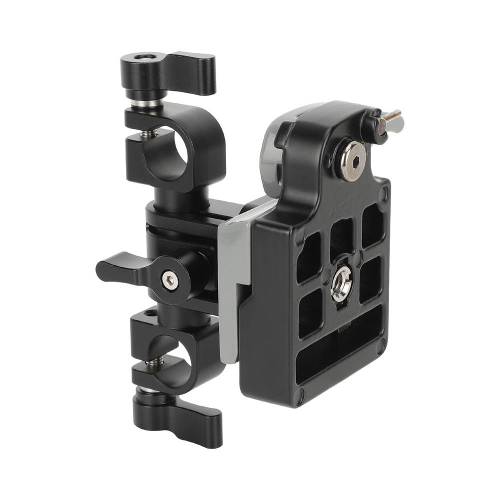 CAMVATE 200PL-14 RC2 Quick Release Tripod Plate with 15mm Dual Hole Rod Clamp.