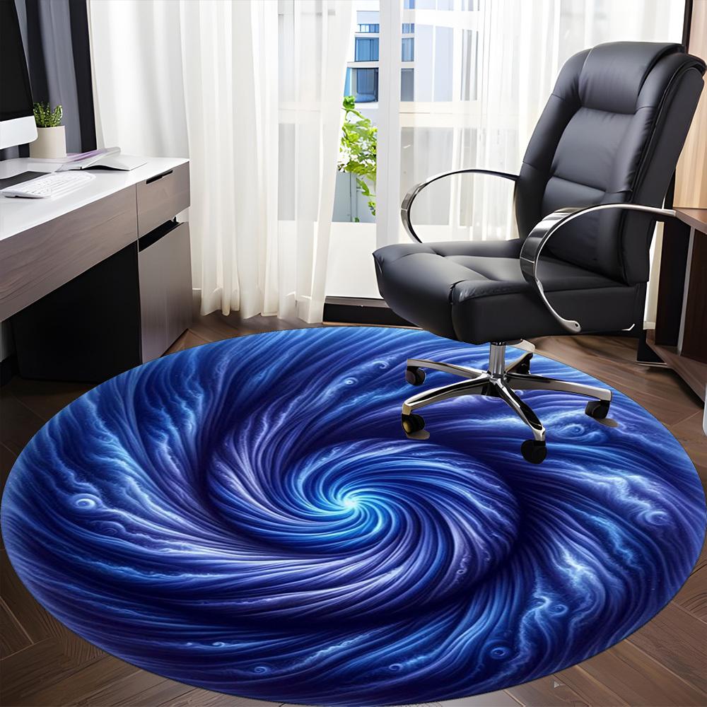 1pc Cosmic Swirl Chair Carpet for Office, Non-slip, Soft and Durable Leisure Rug, Perfect for Office, Living Room yy251103116