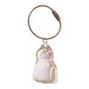 Cute Flocking Keychain Animals Cartoon Cats Bag Hanging Decoration Pendant Resin Dolls Pendant