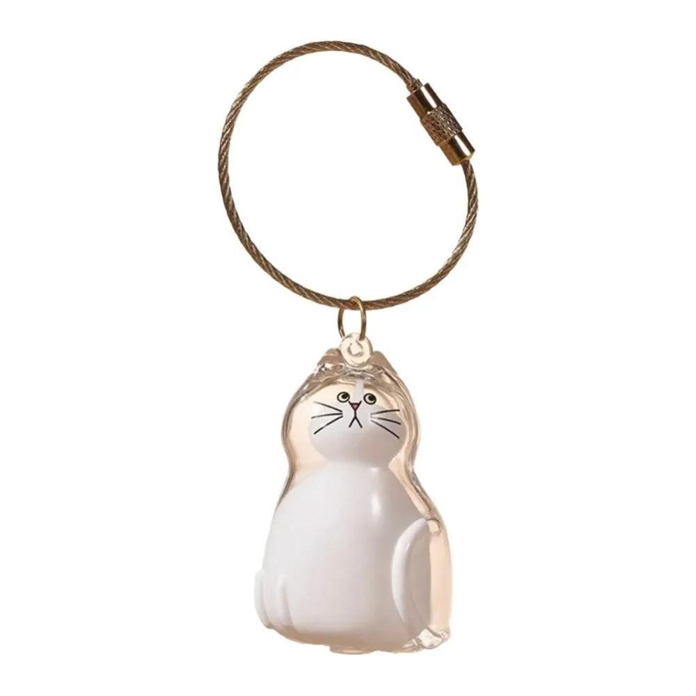 Cute Flocking Keychain Animals Cartoon Cats Bag Hanging Decoration Pendant Resin Dolls Pendant