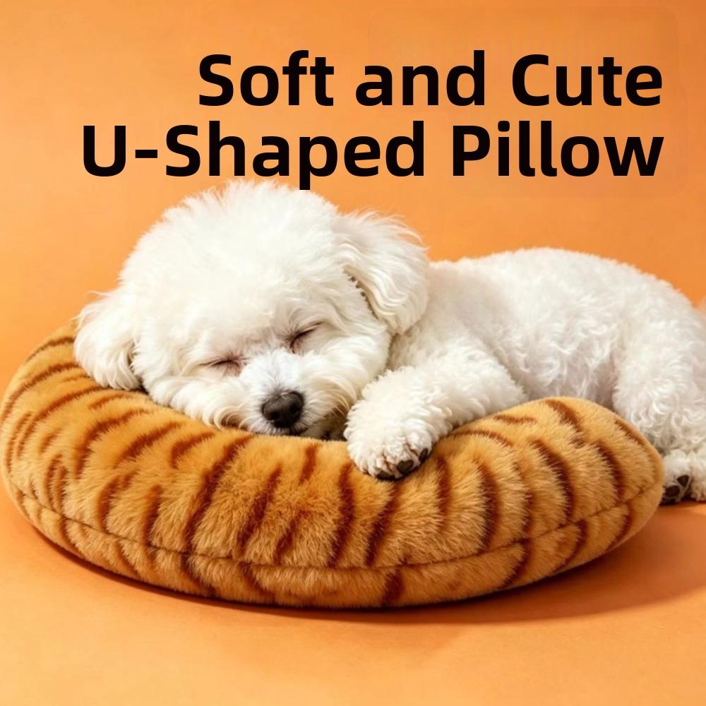Super Soft U Shaped Pillow Plush Dog Neck Support Pillow Pet Sleeping Pillow Machine Washable
