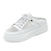 New leather little white shoes women's casual and lightweight women's shoes trendy women's half-tray breathable mesh board shoes