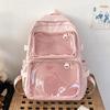 Student School Backpack Large Capacity Backpack Travel Backpack Clear Backpack Japanese Styles Backpack