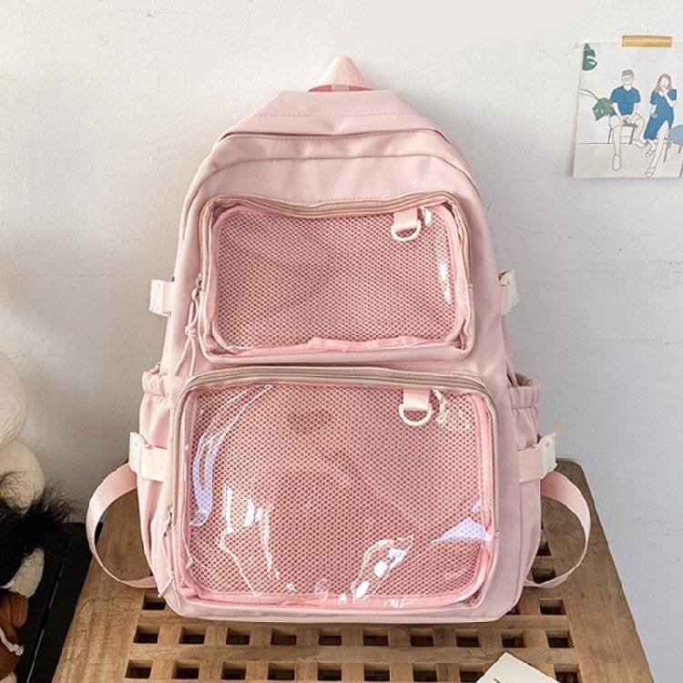 Student School Backpack Large Capacity Backpack Travel Backpack Clear Backpack Japanese Styles Backpack