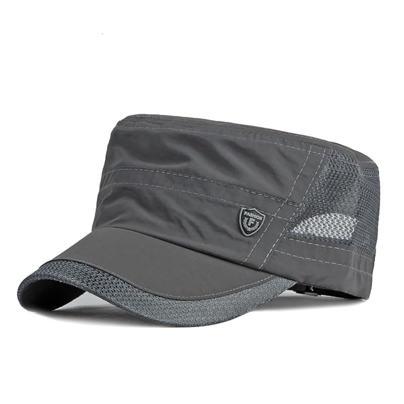 

[RUNQIU] work cap/mesh military cap men s ladies quick drying frivolous Plain Military Size Adjustable Fashionable outdoor (JP, number size, 55.0 cm,