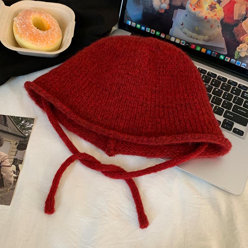 

Жіночий ретро вовняний капелюх-відро з широкими полями – Теплий, модний в язаний стиль для осені/зими One Size