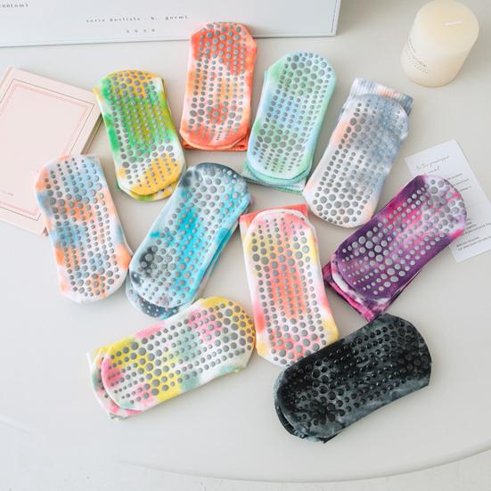 

Yousheng, 1 пара носков для йоги с нескользящими точками, дышащие, впитывающие пот, эластичные эластичные носки для пилатеса, батуты для женщин