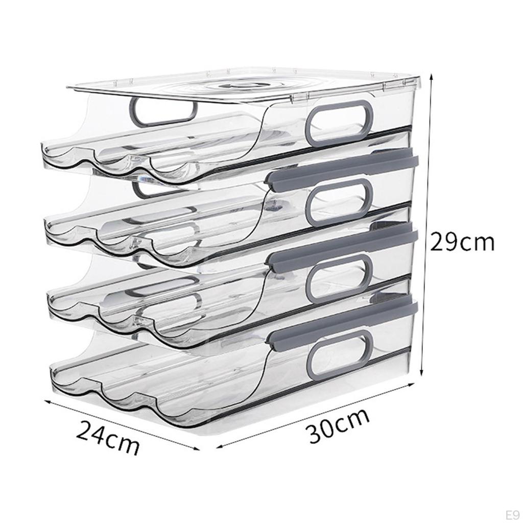 Automatic Rolling Egg Holder Pantry Organization Tray Roll Down Dispenser Reusable for Shelf