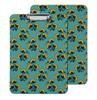Inkdotpot Decorative Clipboard Letter Size with Low Profile Clip,Retractable Key Hole for Hanging Paperboard for Office School w/Free Marker & Eraser