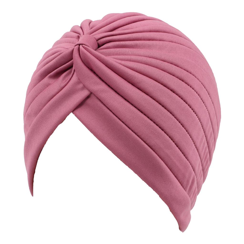 Versatile Solid Color Women's Baotou Hat with Striped Bottom