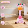Dancing Talking Giraffe Toy, Glow-in-the-Dark Musical Stuffed Animal for Toddlers 1-3, Repeats Speech – Purple (Compatible with Kids 1-3)