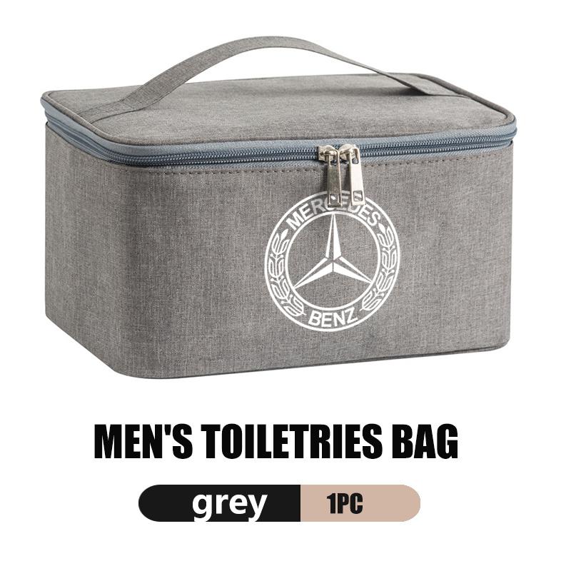 For Benz Travel Cosmetic Organizer Toiletry Case Wash Pouch Zipper Storage Bag AMG W213 W124 W108 W126 Exclusive W204 W222 W205