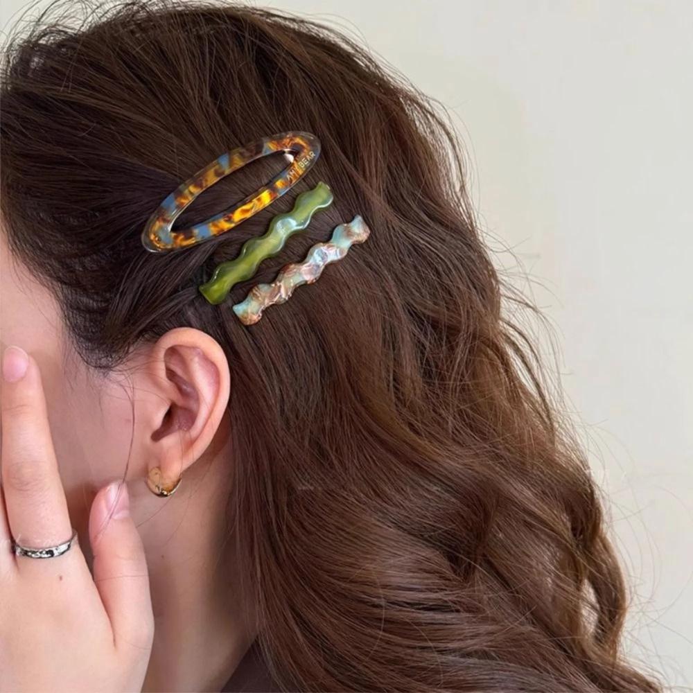 Zinc Zinc Alloy Acetate Hairpin Set Duckbill Clip Bangs Clip Cute Cute Hair Clip  Girls