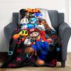1pc Mario Gaming Legends Cozy Print Blanket Lightweight Warm Flannel Throw Blanket For Sofa, Bed, Living Room