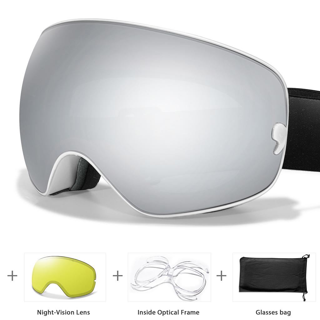 Men Women Anti-Fog UV400 SKI Goggles Snowboard Outdoor SportS Teen Snowmobile Glasses Winter Cycling Eye Windproof Christmas